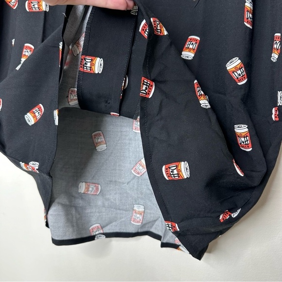 The Simpsons 20th Television DUFF BEER Shirt (NEW) Mens Medium Button Up - Picture 5 of 8